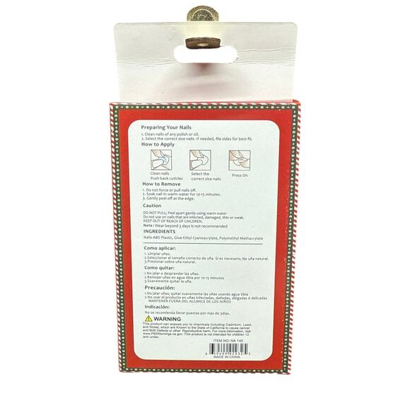 Press On Nail Kit Pink/ Red Candy Cane - Picture 2 of 3